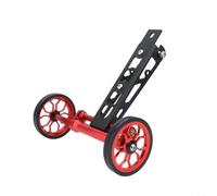 LatoYard Rueda fácil de aluminio de 80 mm con soporte para botella para bicicleta Birdy 1/2/3 Rhine, rodillo trasero silencioso de alta resistencia, goma resistente al desgaste negro (80 mm rojo)