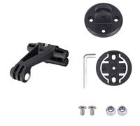 LatoYard Soporte de luz trasera de bicicleta para Garmin Varia y cámara, soporte de abrazadera de poste de sillín de bicicleta ABS con tornillos y llave, negro (A)