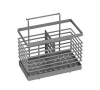 LatoYard Soporte de pared para utensilios de secado para tenedores, cucharas, palillos, organizador de cocina de metal con diseño de ventilación para encimera o pared, 16 x 15 x 8 cm