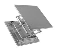 LatoYard Soporte de plataforma de elevación de laboratorio ajustable, gato manual de acero inoxidable de 200 x 200 mm, elevación de 85-280 mm para uso en laboratorio de química y biología