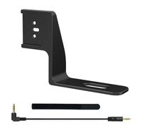 LatoYard Soporte de zapata fría para micrófono Insta360 X5 para DJI MIC Mini, adaptador de aleación de aluminio con cable de audio, color negro