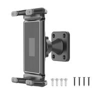 LatoYard Soporte universal de pared para dispositivos de 4.7 a 15 pulgadas, soporte giratorio de 360 grados para tableta y teléfono, material ABS duradero, diseño compacto que ahorra espacio, color