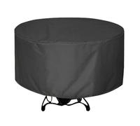 LatoYard Sun and Waterproof - Cubierta redonda para tela Oxford 420D recubierta de plata, color negro