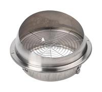 LatoYard Tapa de ventilación de acero inoxidable para conducto de escape, secadora, baño, cocina, resistente a la intemperie, válvula de salida de pared y techo, color plateado