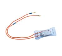 LatoYard Termostato bimetálico universal de descongelación para refrigerador, control de temperatura N13-4 de 2 cables, CA 250 V 10 A, carcasa de metal, 80 x 34 mm con cable de 28 cm