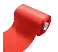 LATRAT 1 cinta de raso de 10 cm x 20 m, cinta decorativa de tela para ceremonia de apertura, lazos para bodas, cumpleaños, Navidad, decoración (blanco) (rojo)