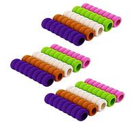 LATRAT 15 fundas protectoras para manijas de seguridad para puertas y muebles (beige, madera, lila, rosa, verde)