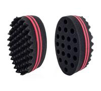 LATRAT 2 esponjas para el cabello, esponja mágica, grandes agujeros, para rastas Curl Coil Wave de doble cara, Twist Sponge Magic Hair Braider