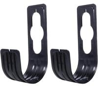 LATRAT 2 soportes para manguera de jardín, soporte de pared, soporte para manguera de jardín, organizador para colocar en el grifo del jardín, negro