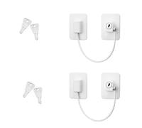 LATRAT 2 unidades de seguridad para ventana infantil, cerraduras de protección de ventana infantil con llaves, para bloque puerta armario cajón arandela(blanco)