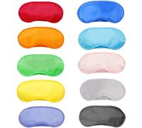 LATRAT 20 piezas cubierta ligera venda de los ojos, máscara de ojos, plegable ciega, para viajes, para mujeres y hombres, color aleatorio