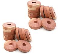 LATRAT 24 unidades de armario de madera de cedro anillo de polilla natural, flores contra polillas de la ropa, trampa natural para polillas contra vestidos, polillas decorativas, protección natural