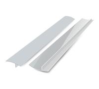 LATRAT 25 pulgadas Junta de silicona Gap Cover, encimera de cocina, carcasa de silicona, junta de sellado, derrames entre encimeras, placas de cocción, paquete de 2, color transparente