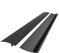LATRAT 25 pulgadas Junta de silicona Gap Cover, encimera de cocina, carcasa de silicona, junta de sellado, derrames entre encimeras, placas de cocción, paquete de 2, negro