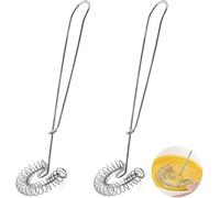 LATRAT Batidor en espiral de acero inoxidable robusto, Mini Spring Batidor de salsa de leche espumante de espuma mezclador de mano para cocina