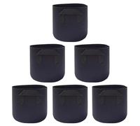 LATRAT - Bolsas de siembra con asas de transporte, bolsas de cultivo de tela no tejida, macetas para plantas, flores, fresas, 5 galones negros