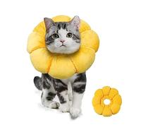 LATRAT Collar de Protección Ajustable para Gatos y Perros Pequeños - Diseño de Girasol para Restauración y Cicatrización de Heridas Después de una Operación