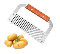 LATRAT Cortador de jabón de Acero Inoxidable, Cortador de Cera Arrugado con Mango de Madera Dura