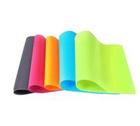 LATRAT Juego de 10 alfombrillas para frigorífico, extraíbles, multicolor, antihumedad, recortables, de silicona, para la familia, 45 x 29 cm, rígidas 10