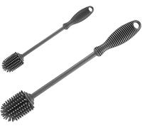 LATRAT Juego de 2 cepillos de silicona para botellas de agua de silicona suave, para té de bebé, jarrones, bolsas de exprimidor, ollas de café y Much More (37,5 cm/24 cm)