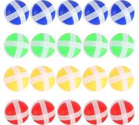 LATRAT Juego de 20 Bolas de Cinta Adhesiva, Juego de Pelotas de Repuesto, Juego de Remo, Juego de Cinta Adhesiva para Interior, Exterior, 4 Colores