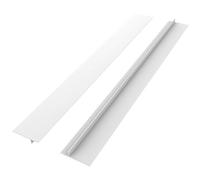 LATRAT Junta de silicona de 25 pulgadas para encimera de cocina, revestimiento de silicona, anillo de sellado, para evitar derrames entre encimeras, 2 unidades, color blanco