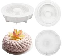 LATRAT Molde para Tarta Mousse, Molde de Silicona Antiadherente para Hornear, Molde de Silicona para Tarta 3D Burbujas Nube Cielo, Coche de Postres Nube de Burbujas Aroma Herramienta para Hornear