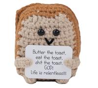 LATRAT Pocket Hug Positive Patata, Muñeca de Potato de Lana Creativa, Regalos de Buena Suerte, Regalos Motivacionales (Tostadas)