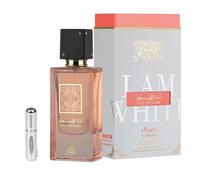 Lattafa Ana Abiyedh Coral Eau de Parfum 60 ml, Perfume Árabe Unisex de Larga Duración, Incluye Atomizador Recargable 5 ml, Fragancia Cítrica, Floral y Dulce (Ana Abiyedh Coral)