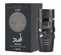 Lattafa Asad Elixir - Perfume de lujo, 100 ml, color negro