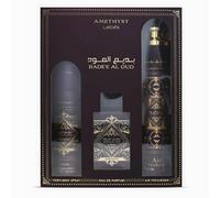 Lattafa bade'e al oud amatista juego de regalo de 3 piezas: eau de par