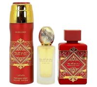 Lattafa Badee Al Oud Sublime set de regalo - 100 ml + spray perfumado 200 ml + bruma capilar eau de parfum