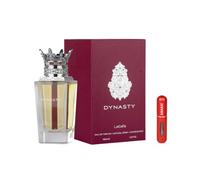 Lattafa Dynasty EDP 100ml Perfume Árabe Unisex + Atomizador Recargable | Perfume Árabe de Larga Duración, Fragancia Amaderada Especiada con Notas Duraderas de Bergamota, Jengibre y Té Rooibos