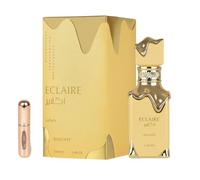 Lattafa Eclaire Banoffi 100ML Eau de Parfum, Perfume Árabe Unisex de Larga Duración, Incluye Atomizador Recargable, Fragancia Dulce y Cremosa con Plátano, Vainilla y Praliné (Eclaire Banoffi)