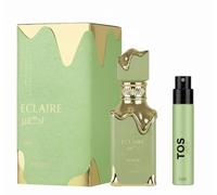 Lattafa Eclaire Pistache 100ML Eau de Parfum, Perfume Árabe Unisex de Larga Duración, Fragancia Dulce y Cremosa con Pistacho y Vainilla + Atomizador Spray para viajes