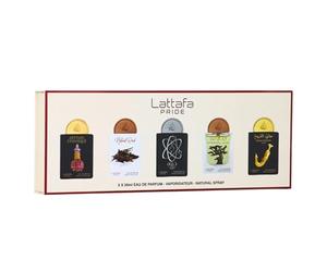 Lattafa Giftset Collection Eau De Parfum | Almizcle, ámbar, amaderado, afrutado | Fragancia de perfume de larga duración