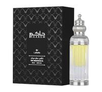 Lattafa Haakem - Aceite de perfume concentrado puro, 20 ml, botella de cristal de lujo con tapa plateada