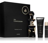 Lattafa His Confession 100 ml + EDP mini 12 ml + gel de ducha eau de parfum para hombre