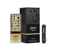 Lattafa Jasoor Eau de Parfum 100ml, Perfume Árabe Unisex de Larga Duración, Incluye Atomizador Recargable 5ml, Fragancia Oriental Amaderada con Notas de Manzana, Cardamomo, Tabaco y Cuero (Jasoor)
