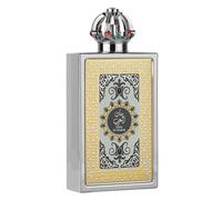 Lattafa King of Arabia - Eau de Parfum de lujo con diseño de corona real de plata y oro, 100 ml