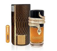 Lattafa Musamam Eau de Parfum 100 ml, Perfume Unisex de Larga Duración, Incluye Atomizador Recargable 5 ml, Fragancia Oriental Amaderada y Aromática con Notas de Azafrán, Lavanda e Incienso (Musamam)