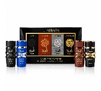 Lattafa My Collection - Set de Regalo de Eau de Parfum de 4×5 ml para Hombre ( Bourbon + Elixir + + )