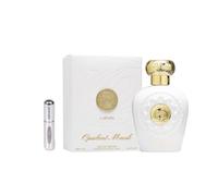 Lattafa Opulent Musk Eau de Parfum 100ml, Perfume Árabe Unisex de Larga Duración Incluye Atomizador Recargable, Fragancia Oriental Elegante con Notas de Almizcle Blanco, Azafrán y Ámbar (Opulent Musk)
