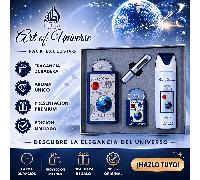 Lattafa Pride Art Of Universe - Juego de regalo de 3 piezas para hombre (EDP de 100 ml + spray corporal perfumado de 200 ml + EDP de viaje de 20 ml) - Fragancia de larga duración - bergamota