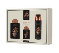 Lattafa Pride Brioche Vanille - Set de regalo de 3 piezas (100 ml EDP + spray corporal perfumado de 200 ml + EDP de viaje de 20 ml) - Fragancia unisex de larga duración - Bergamota, Brioche Accord