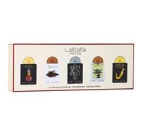 Lattafa Pride Giftset Collection No.2, Set de 5 Mini Perfumes Unisex 5x20ml | Set de Regalo de Larga Duración, Incluye Eternal Oud, Tharwah Silver, Artisan Ethnique, Natural Oud y Ishq Al Shuyukh Gold