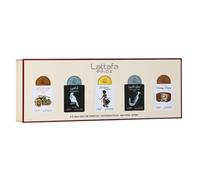Lattafa Pride Giftset Collection No.5, Set de 5 Mini Perfumes Unisex 5x20ml | Set de Regalo, Vintage Radio, Shaheen Silver, Ishq Al Shuyukh Silver, La African Drummer y La Collection D’Antiquites - 1910