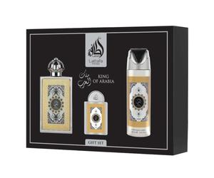 Lattafa Pride King Of Arabia EDP 100 ml + EDP 20 ml + DEO en spray 200 ml UNISEX