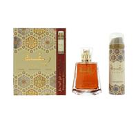 Lattafa Raghba 2 Piece Gift Set: EDP 100ml - Deodorant Spray 50ml Unisex Perfume