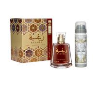 Lattafa Raghba 2 Piece Gift Set: EDP 100ml - Deodorant Spray 50ml Unisex Perfume